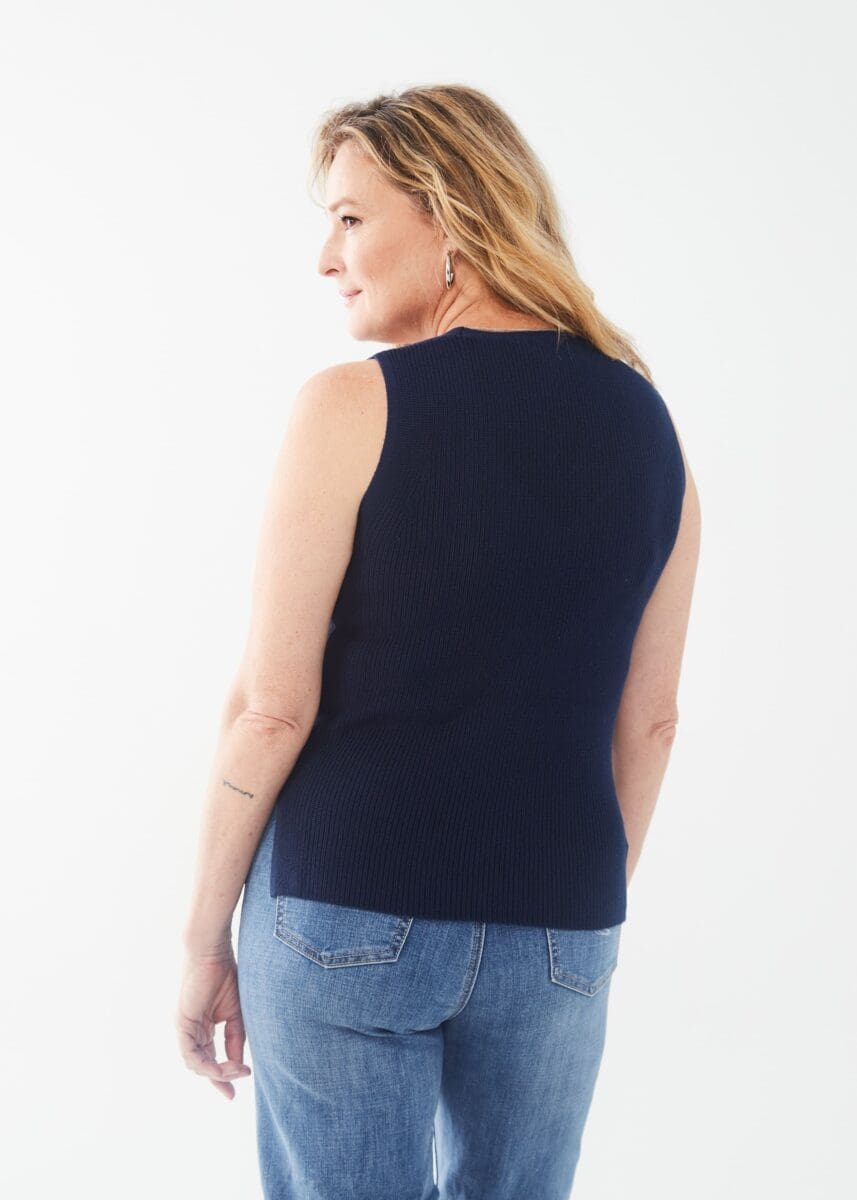 Textured Knit Tank Top by FDJ