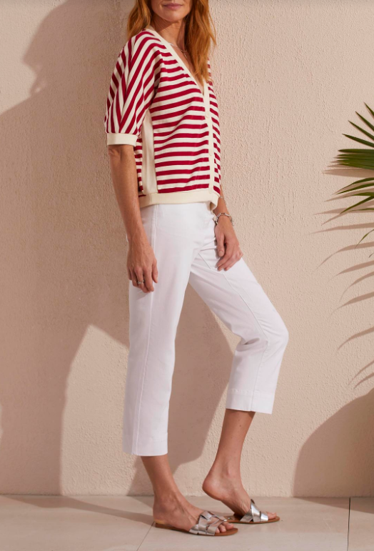 COTTON ELBOW SLEEVE DOLMAN CARDIGAN by TRIBAL