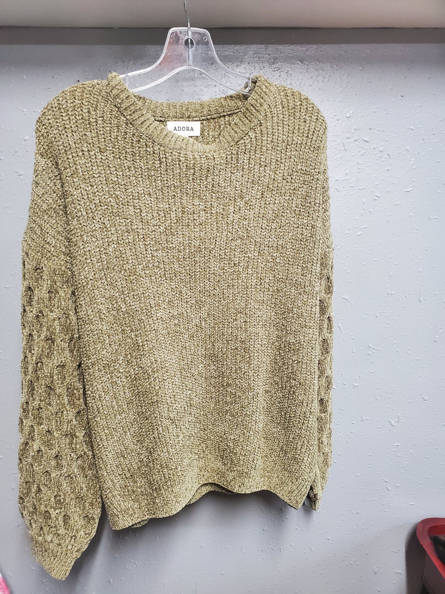 Solid Detailed Puff Sleeve Sweater