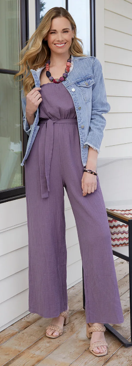 Sharma Strapless Gauze Romper - 002