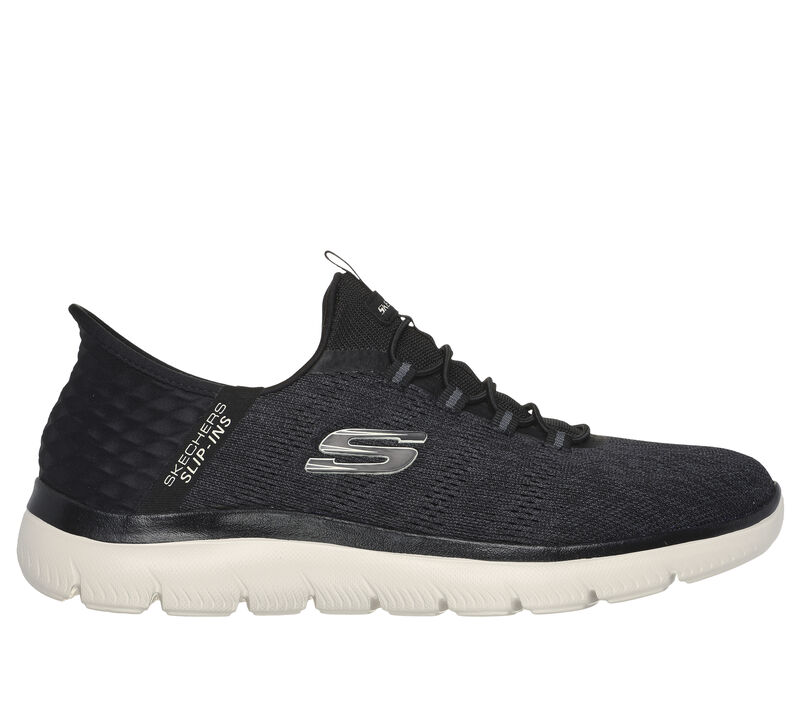 Skechers Summits Key Pace Slip-ins™ with breathable mesh, bungee laces, Heel Pillow™, and Air-Cooled Memory Foam insole