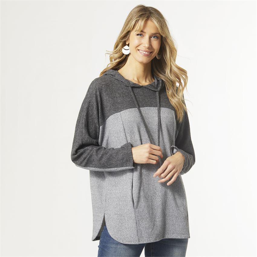 Kathryn Hooded Top With Side Pocket