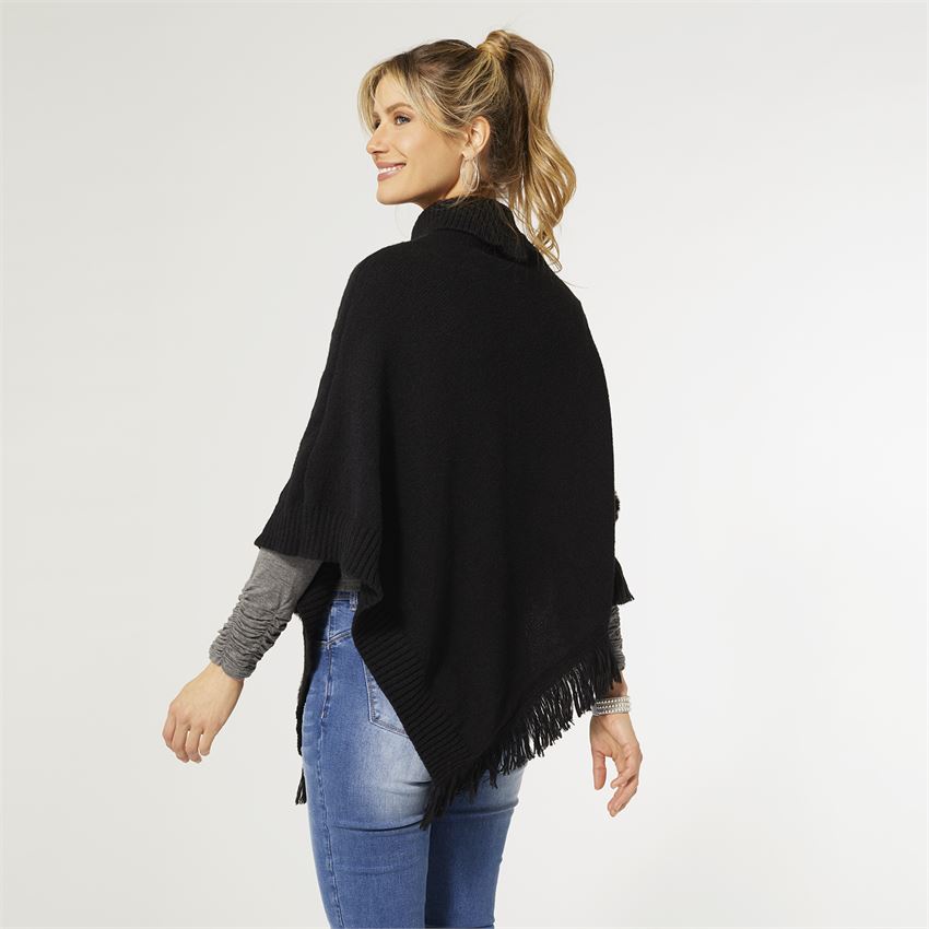 Bellarose Poncho with Faux Fur