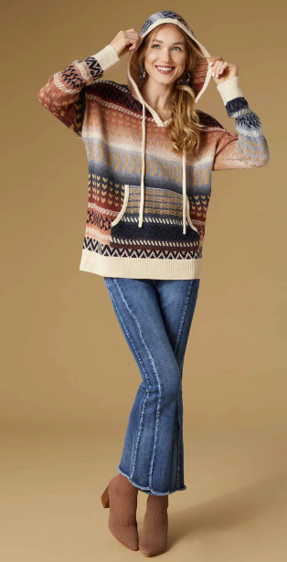 Elvira Aztek Hooded Sweater