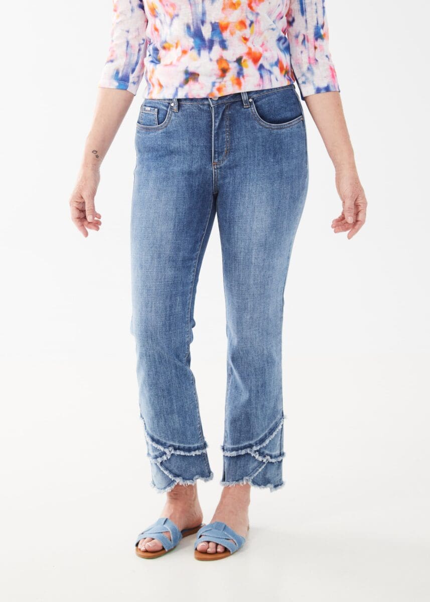 Olivia Tulip Hem Straight Ankle Denim by FDJ