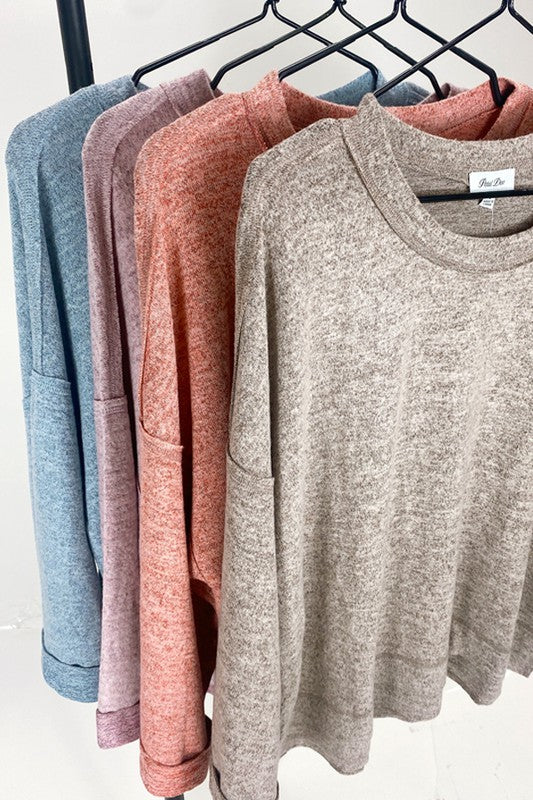 Loose fit boat neck casual top