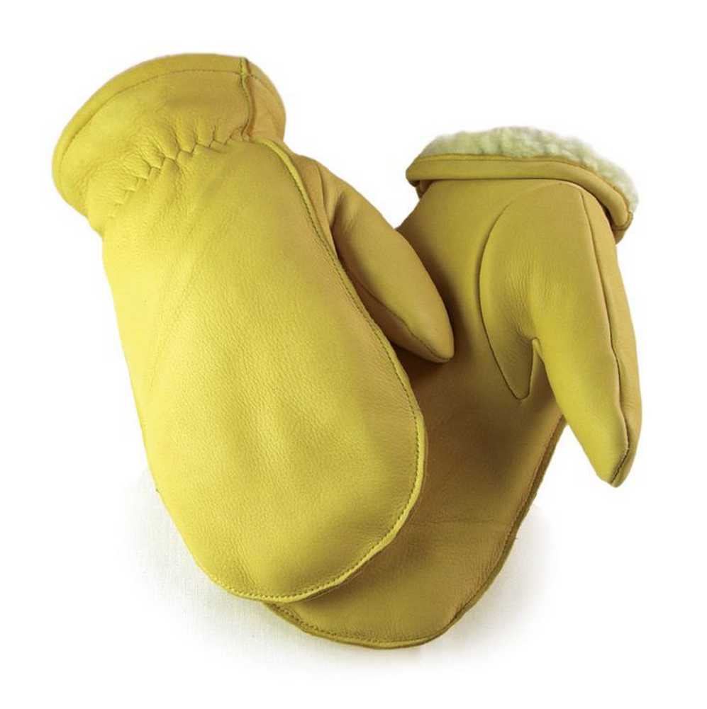 Full Grain Deerskin Sherpa Lined Mittens