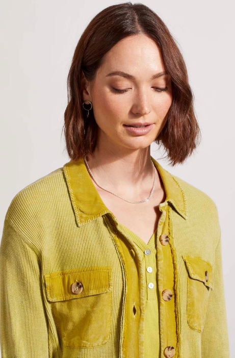 VINTAGE WASH WAFFLE SHACKET