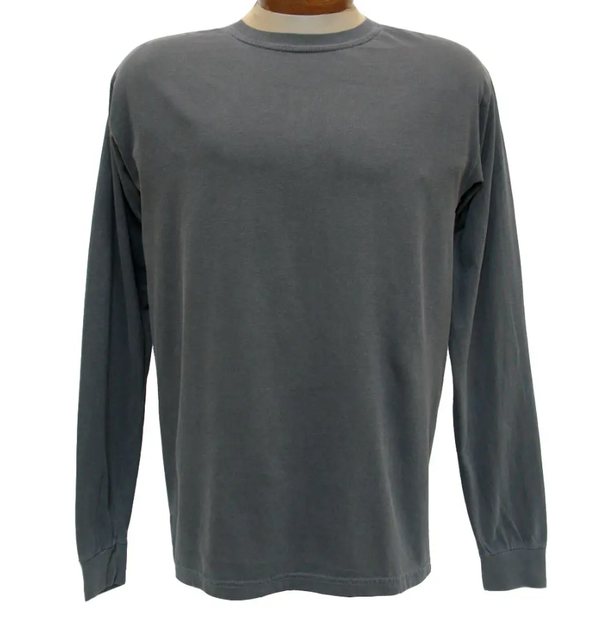 Men’s Long Sleeve Pigment Dyed Crew Neck Tee