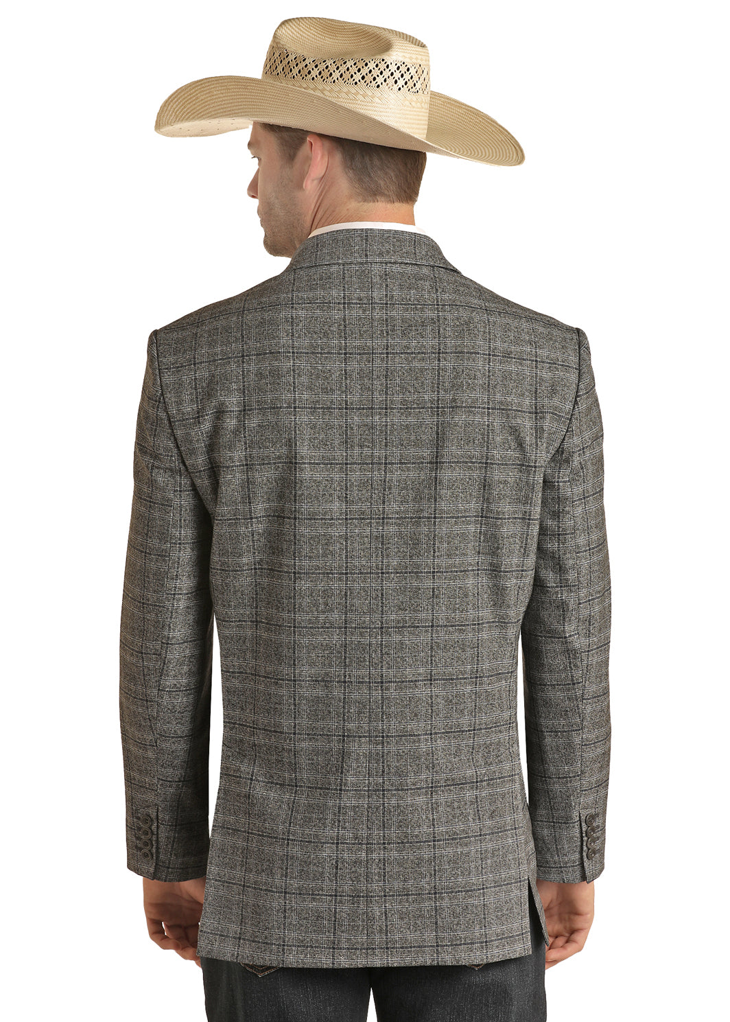 ROCK & ROLL DENIM MEN'S PLAID SPORT COAT