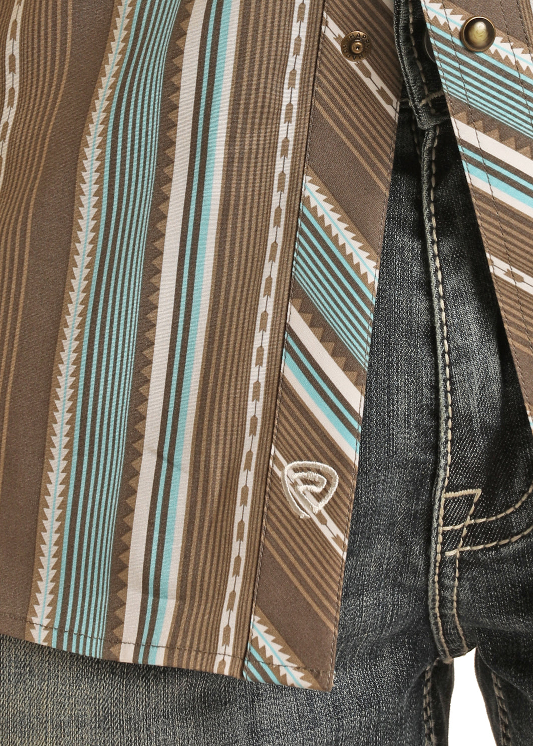 PANHANDLE MEN'S MODERN FIT STRIPED SNAP SHIRT