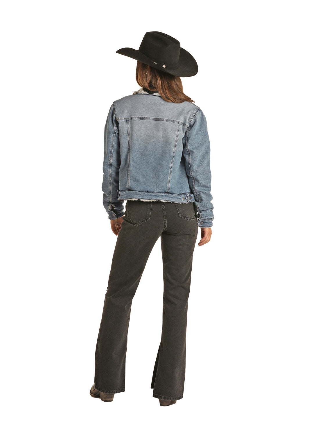 Rock & Roll: Women’s Denim And Sharpa Light Wash Jacket
