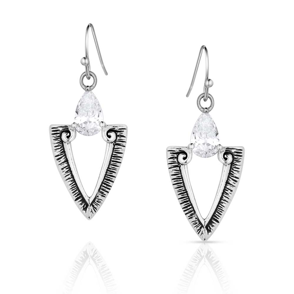 Guided Purpose Crystal Arrowhead Earrings