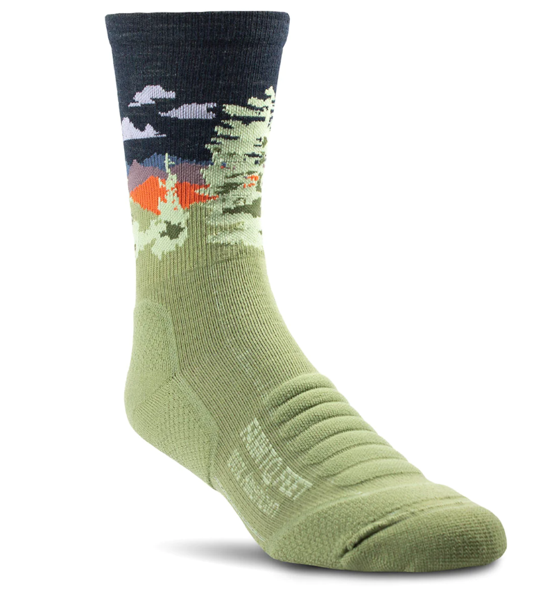 Cascade Locks – Trail Light Targeted Cushion 3/4 Crew Sock