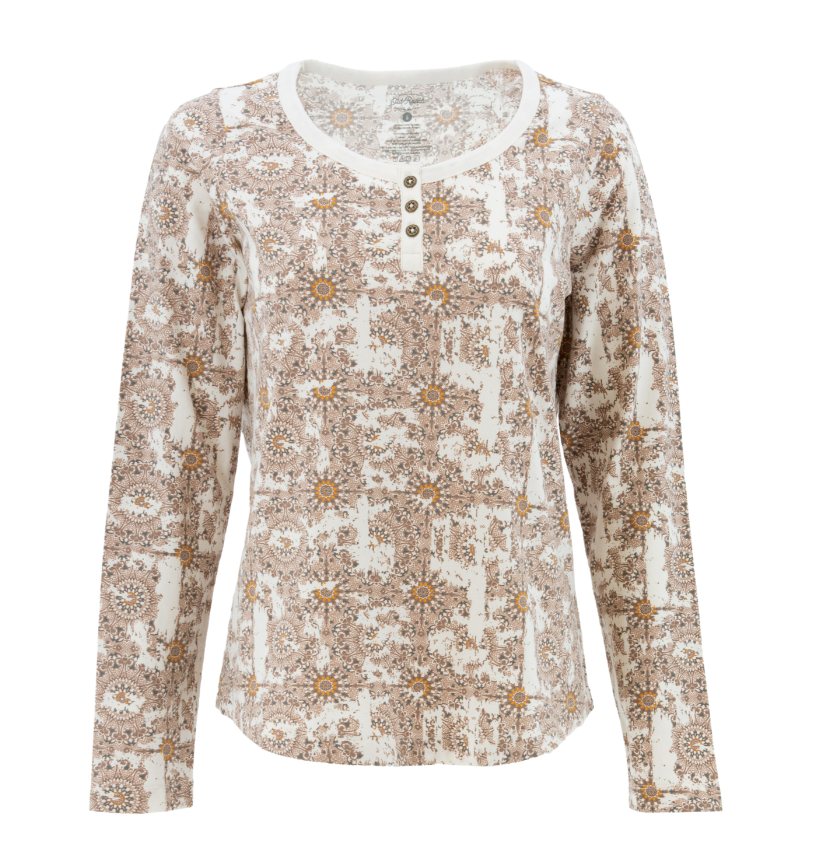 Skyla Organic Print Henley