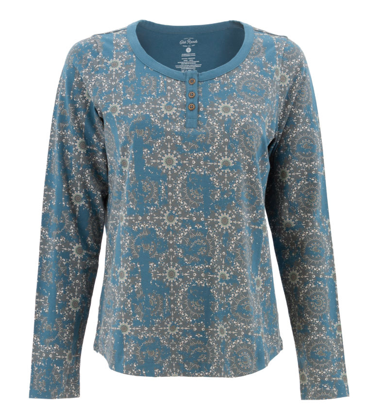 Skyla Organic Print Henley