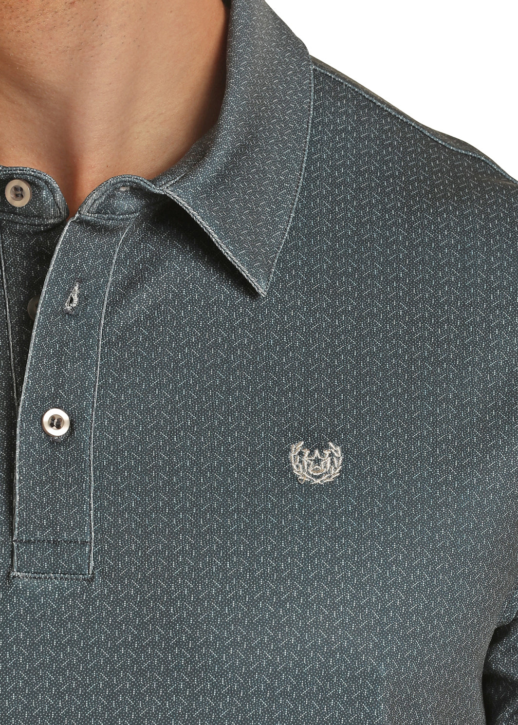 Panhandle Men's Ditzy Dot Dutton Down Short Sleeve Knit Polo Shirt