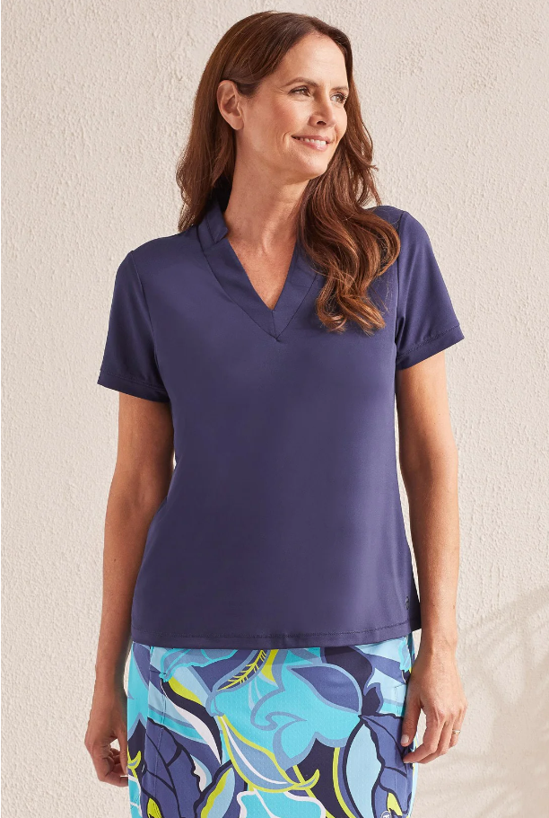 PERFORMANCE UPF 50+ V-NECK TOP by TRIBAL