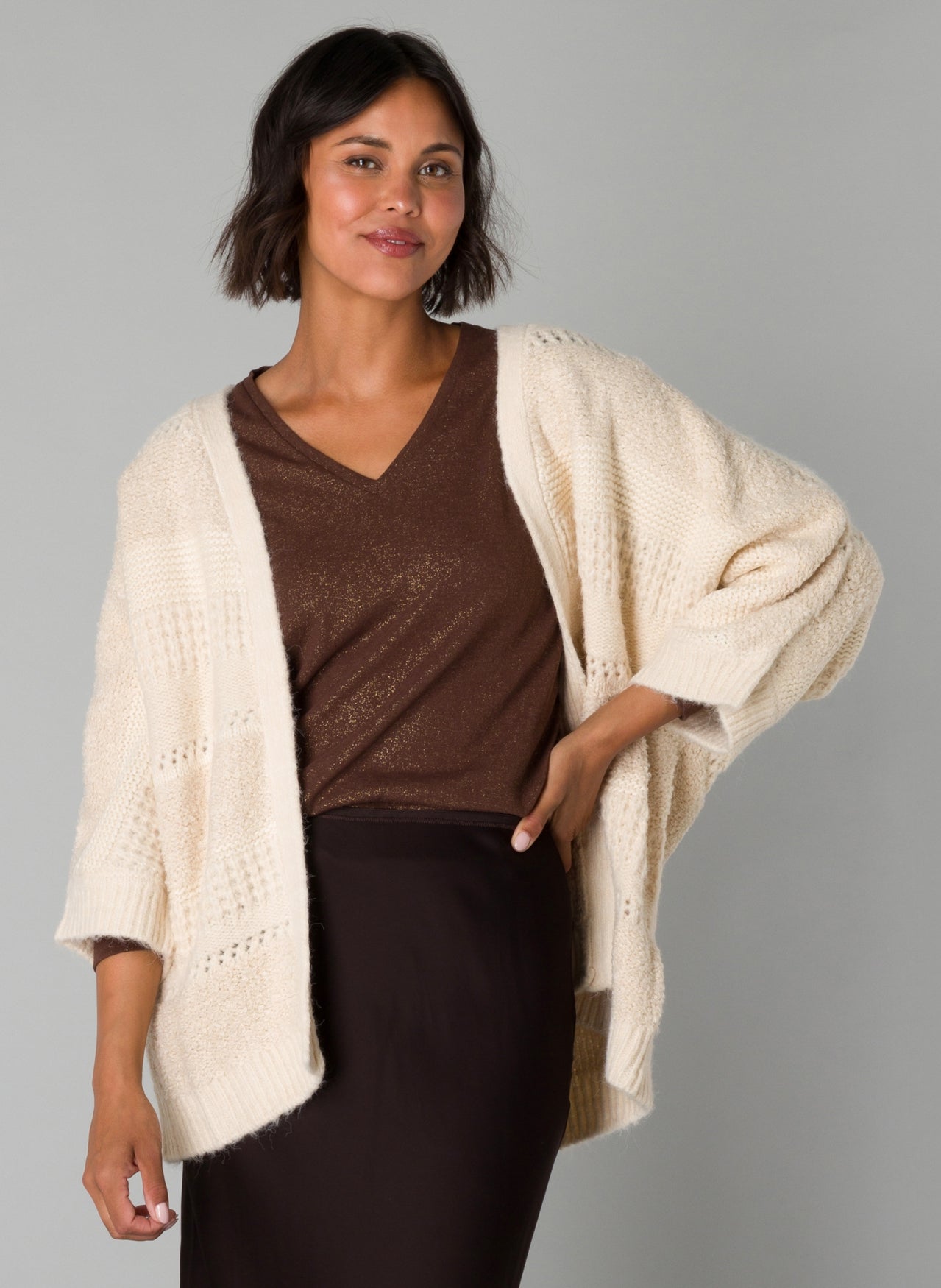 Odera Solid Knitted Cardigan