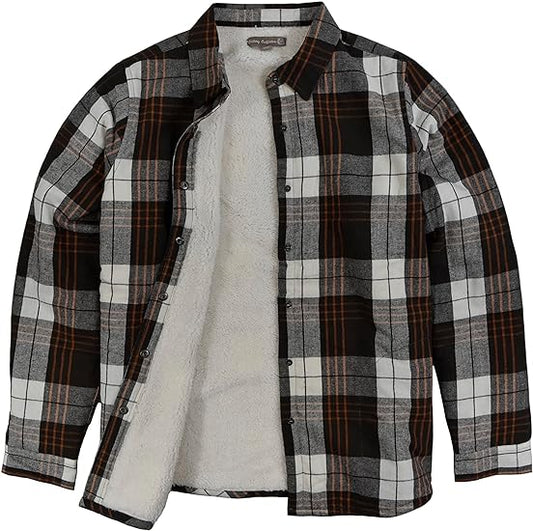 Victory Outfitters Women's Snap Front Sherpa Lined Soft Flannel Shirt Jacket