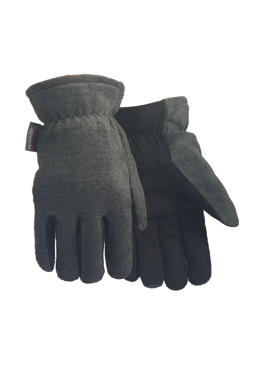 Mens Deer Suede Leather Palm Gloves