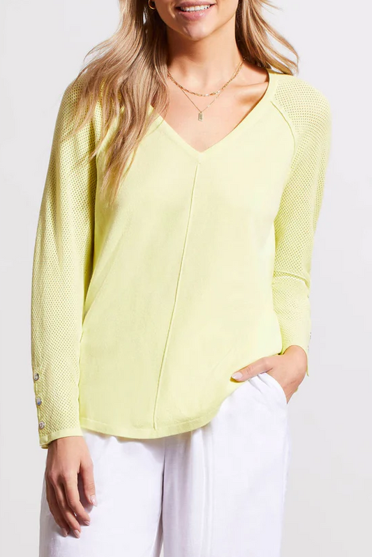 SLEEVE V-NECK RAGLAN SWEATER