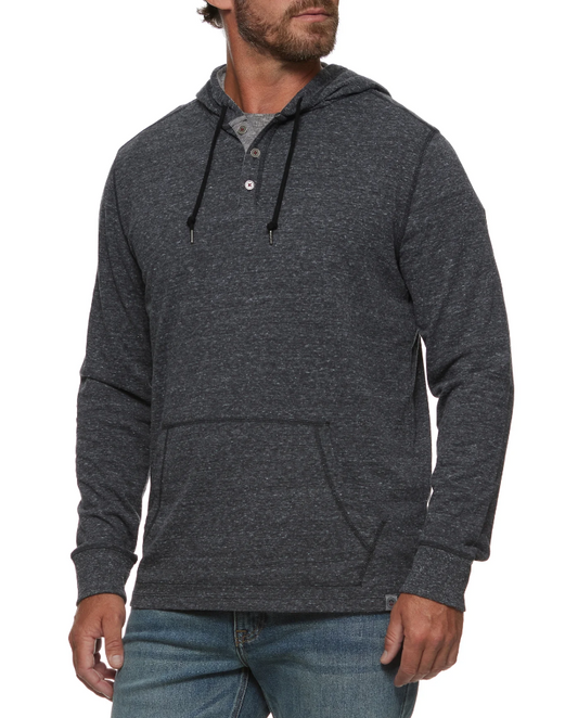 Rollins Ls Snow Slub Henley Hoodie