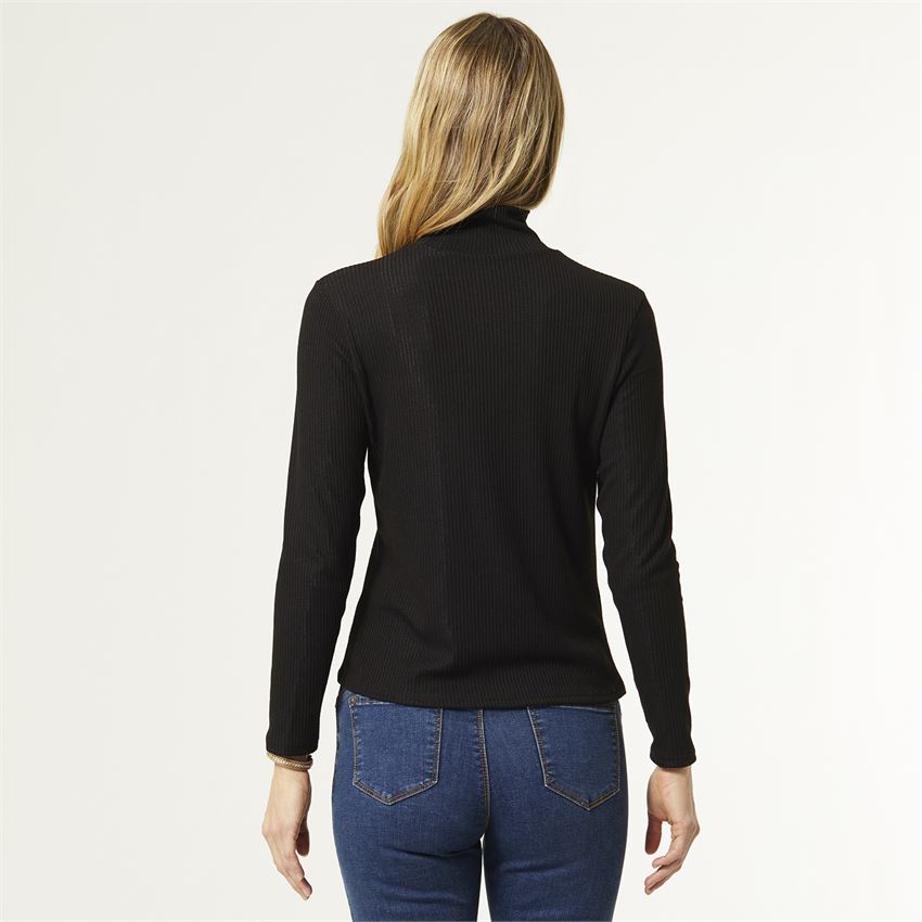 Hazel Long Sleeve Ribbed Mock Neck Top