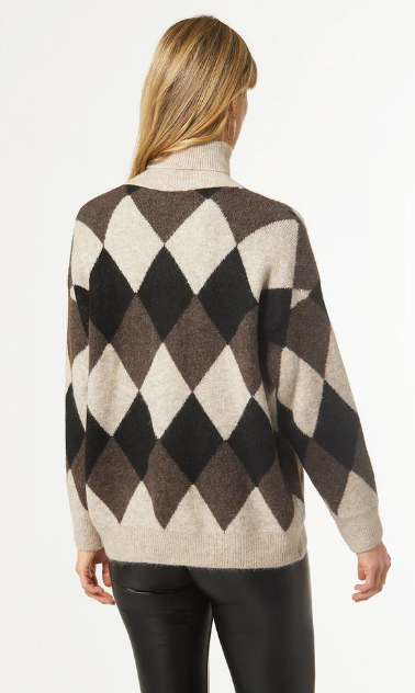 Emila Diamond Turtleneck Sweater