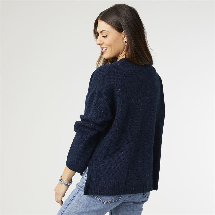 Emery V-Neck Sweater with Lurex