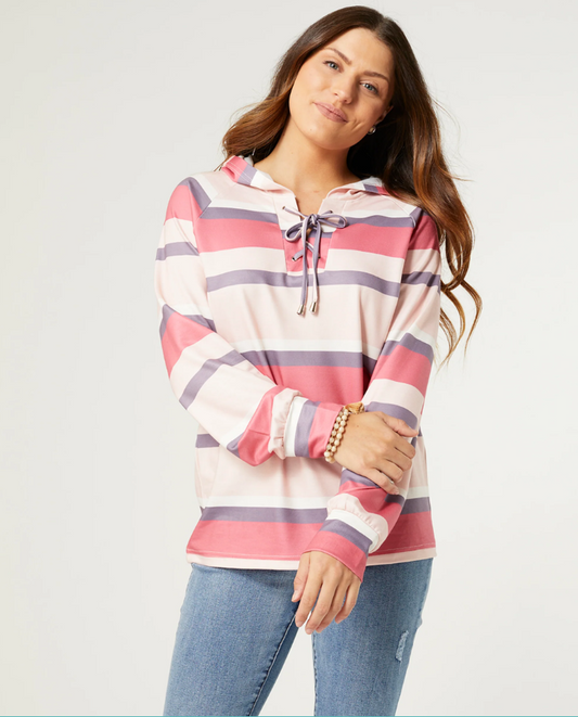 SHARON HOODED LIGHTWEIGHT SWEATSHIRT