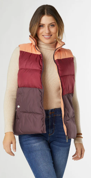 Jaylini Colorblock Puffer Vest