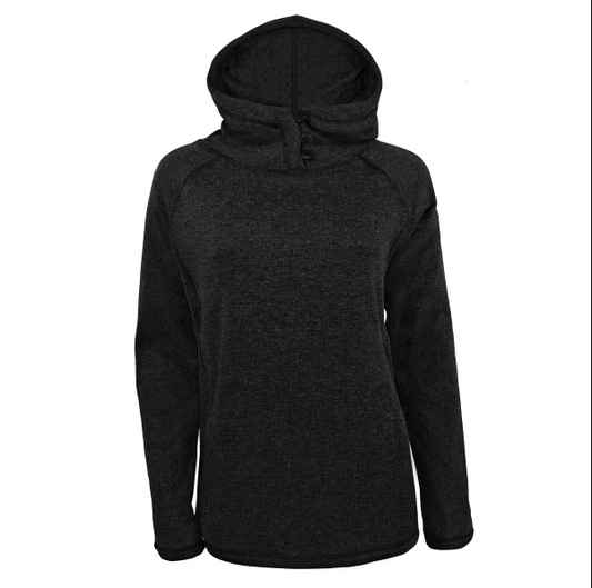 Ladies' Knit Fleece Salt & Pepper Hoodie