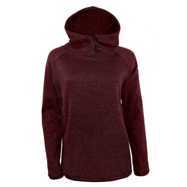 Ladies' Knit Fleece Salt & Pepper Hoodie