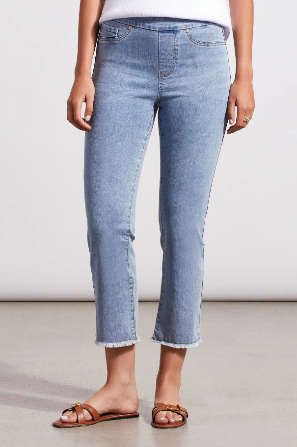 AUDREY PULL-ON STRAIGHT CROP PANT