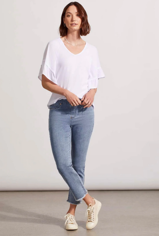 AUDREY PULL-ON STRAIGHT CROP PANT