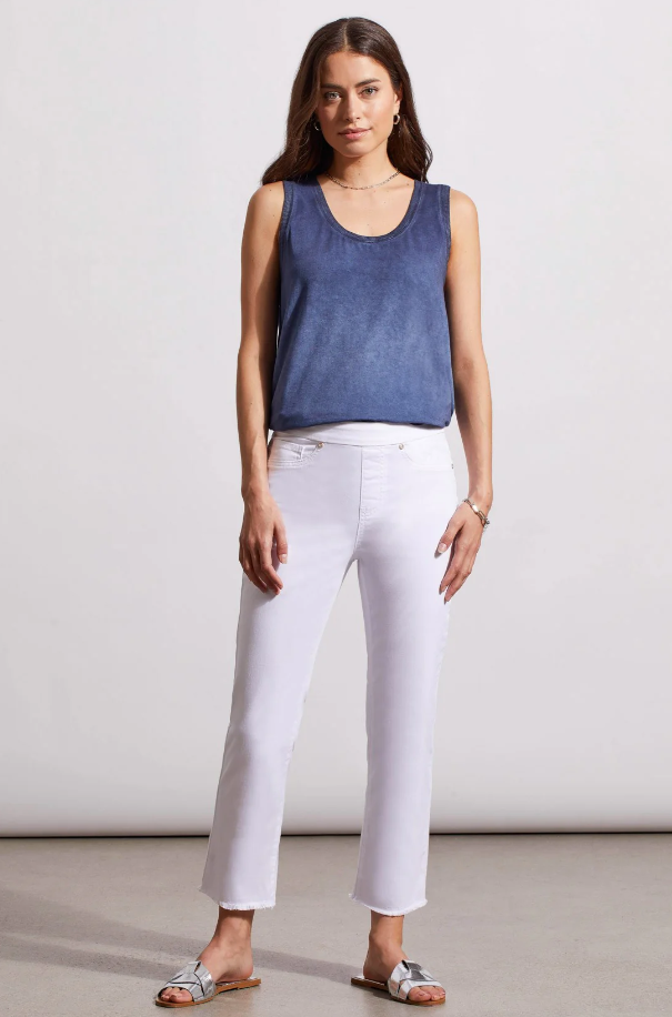 Audrey Pull On Straight Crop Jeans