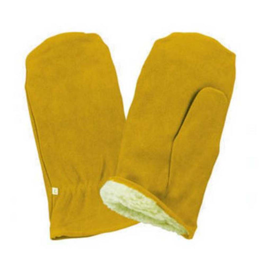 Sherpa Lined Cow Split Chopper Mittens