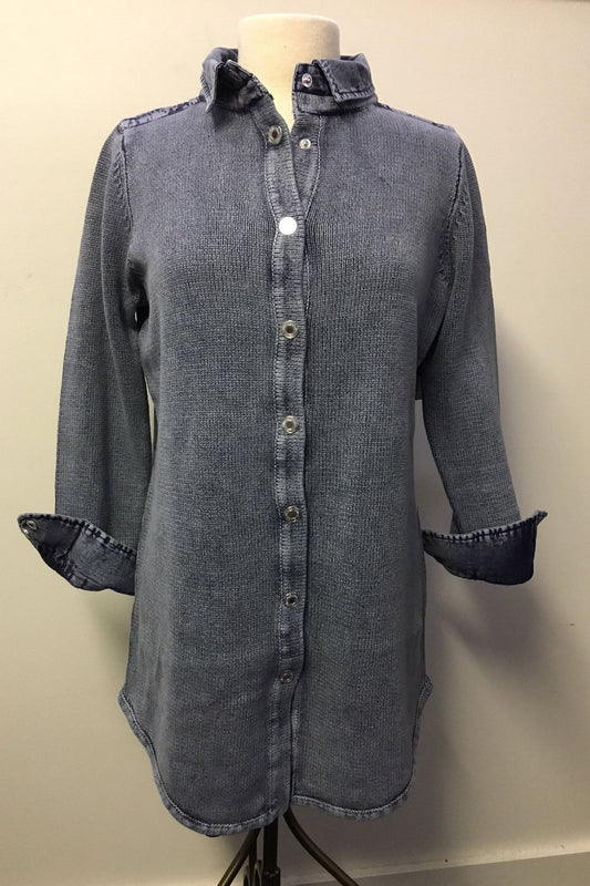 Denim & Knit TUNIC Cardigan Sweater