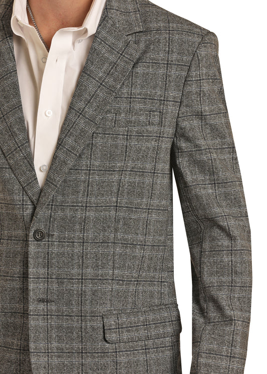 ROCK & ROLL DENIM MEN'S PLAID SPORT COAT