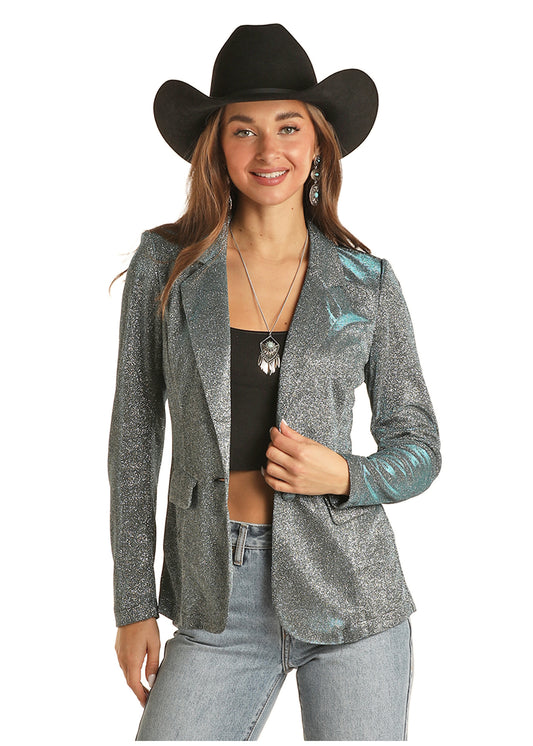 Rock & Roll Denim Ladies Iridescent Blazer