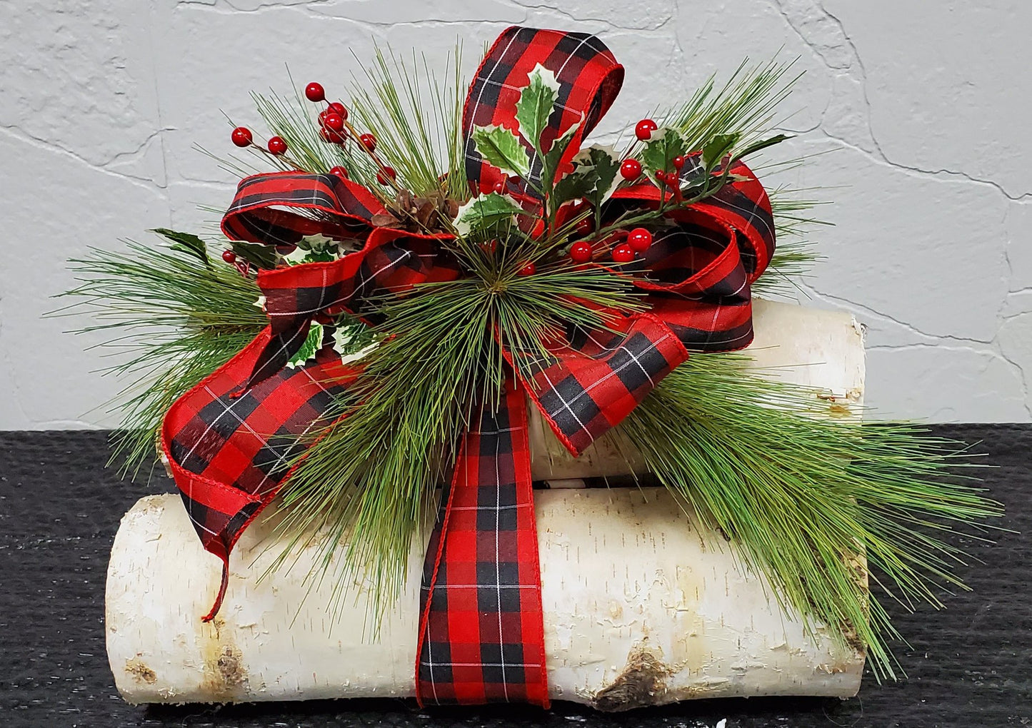 Birch Log Centerpiece