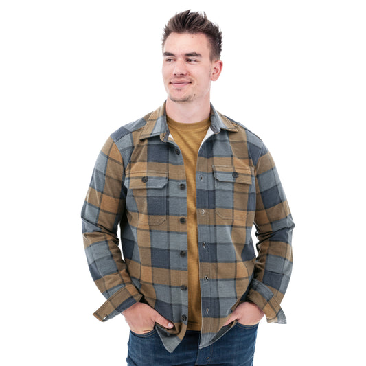 Grayson Plaid Recycled Fleece Overshirt