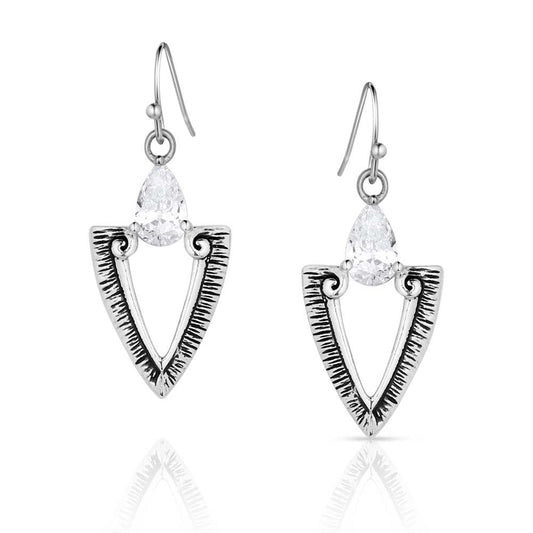 Guided Purpose Crystal Arrowhead Earrings