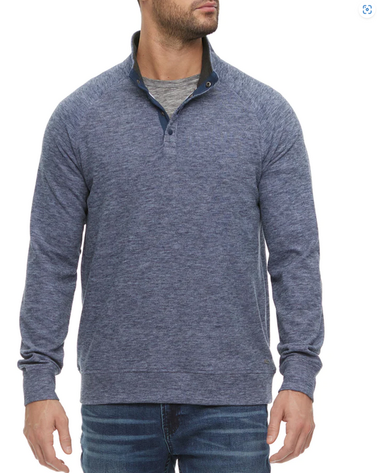 Hero Heathered 1/4 Snap Super Soft Mockneck Raglan