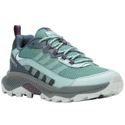 Merrell Women’s Speed Strike 2 trail running shoes with mesh upper, recycled materials, cushioned midsole, and sticky rubber outsole