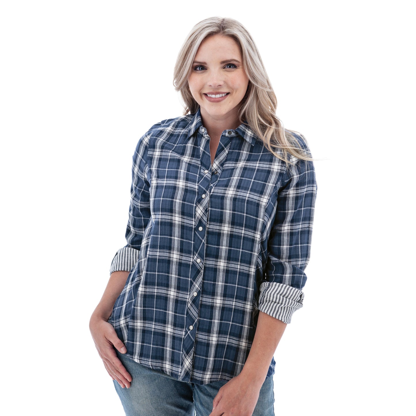 Gracie Organic Snap Plaid Shirt