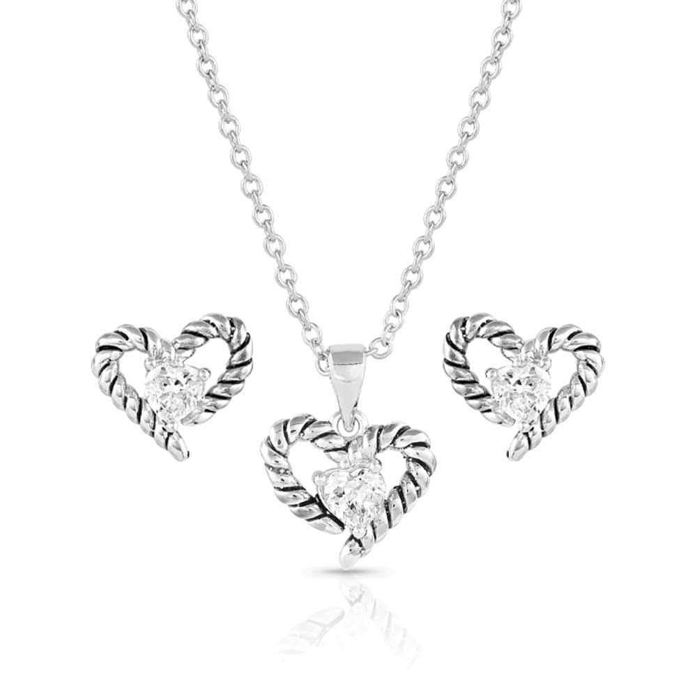 Flirty Love Crystal Rope Jewelry Set