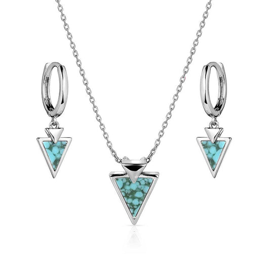 Pointed Path Turquoise Jewelry Set