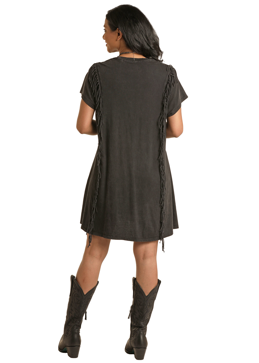 Panhandle Women's T-Shirt Fringe Dress